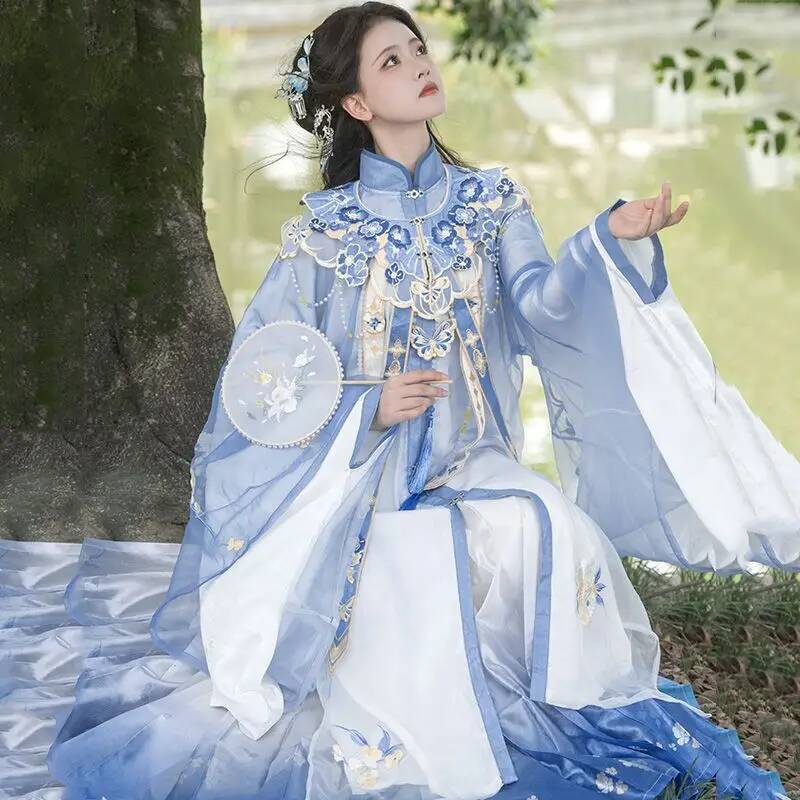 Embroidery Style - Bimonthly[Lan Jin Luo]New Hanfu 여성 명나라
