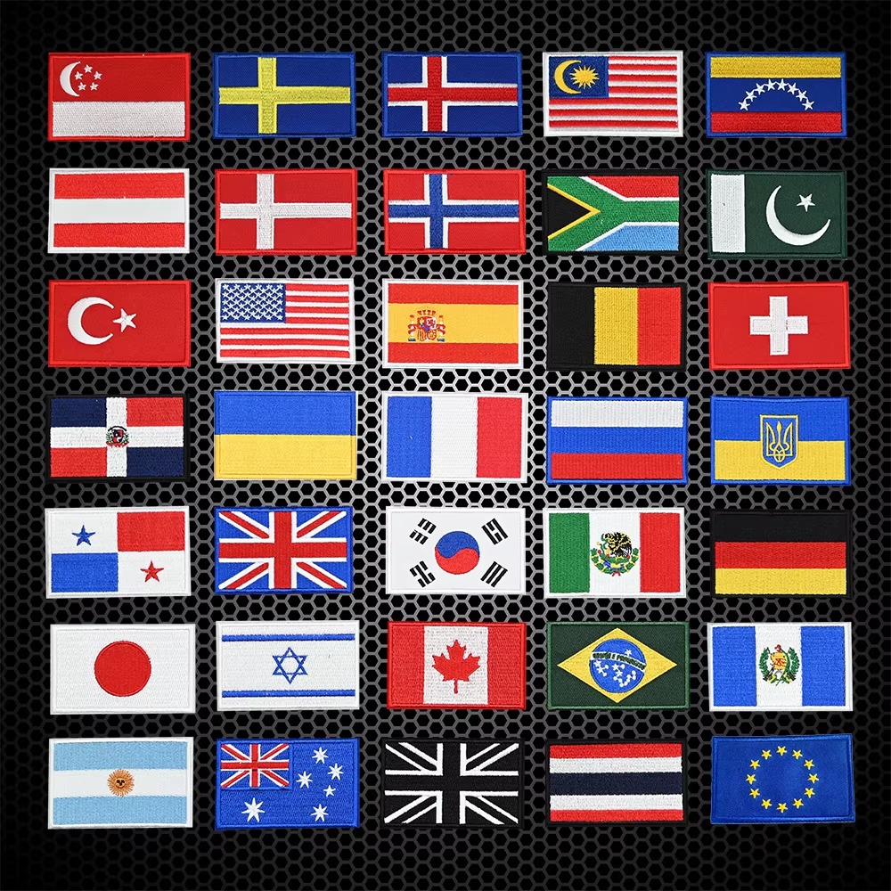 Embroidery In Australia - 자수 깃발 패치 미국 영국 캐나다