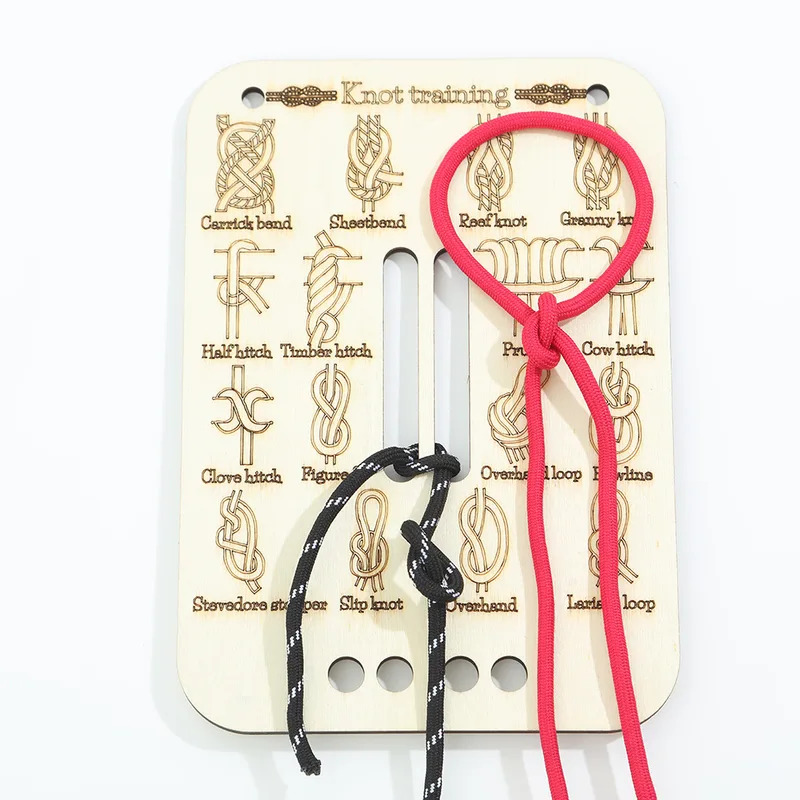 Embroidery Removal Tool - 1세트 로프 매듭 연습 보드 키트,