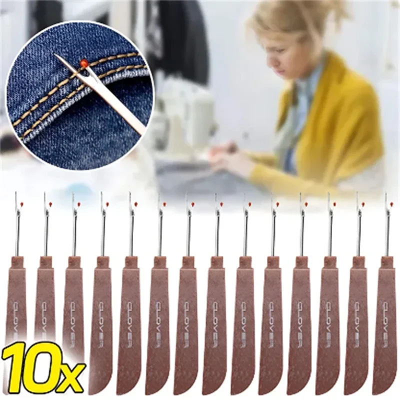 Embroidery Removal Tool - 1/10Pcs 강철 스레드 커터 나무 플라스틱