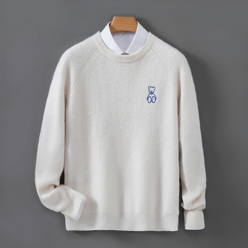 남성용 O넥 자수 니트웨어 100% 호주산 울 스웨터  - Embroidery In Australia 리뷰 및 가격