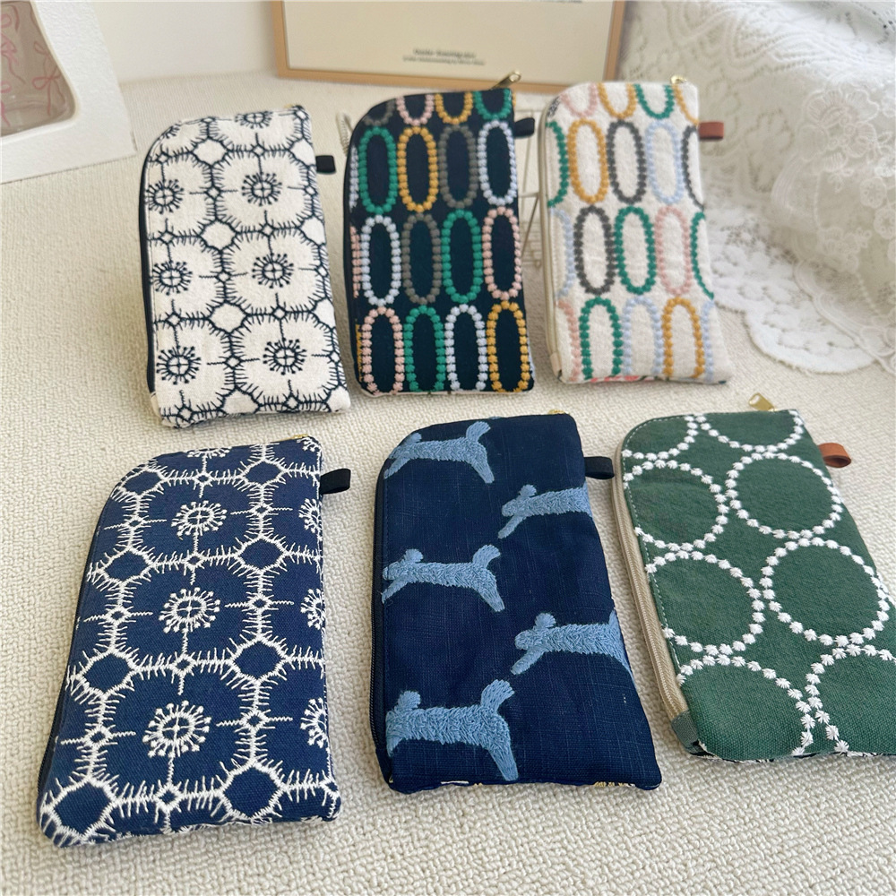 숙녀 동전 지갑 수제 코튼 린넨 자수 국가 맞춤형 캔버 - Embroidery Viewer 리뷰 및 가격