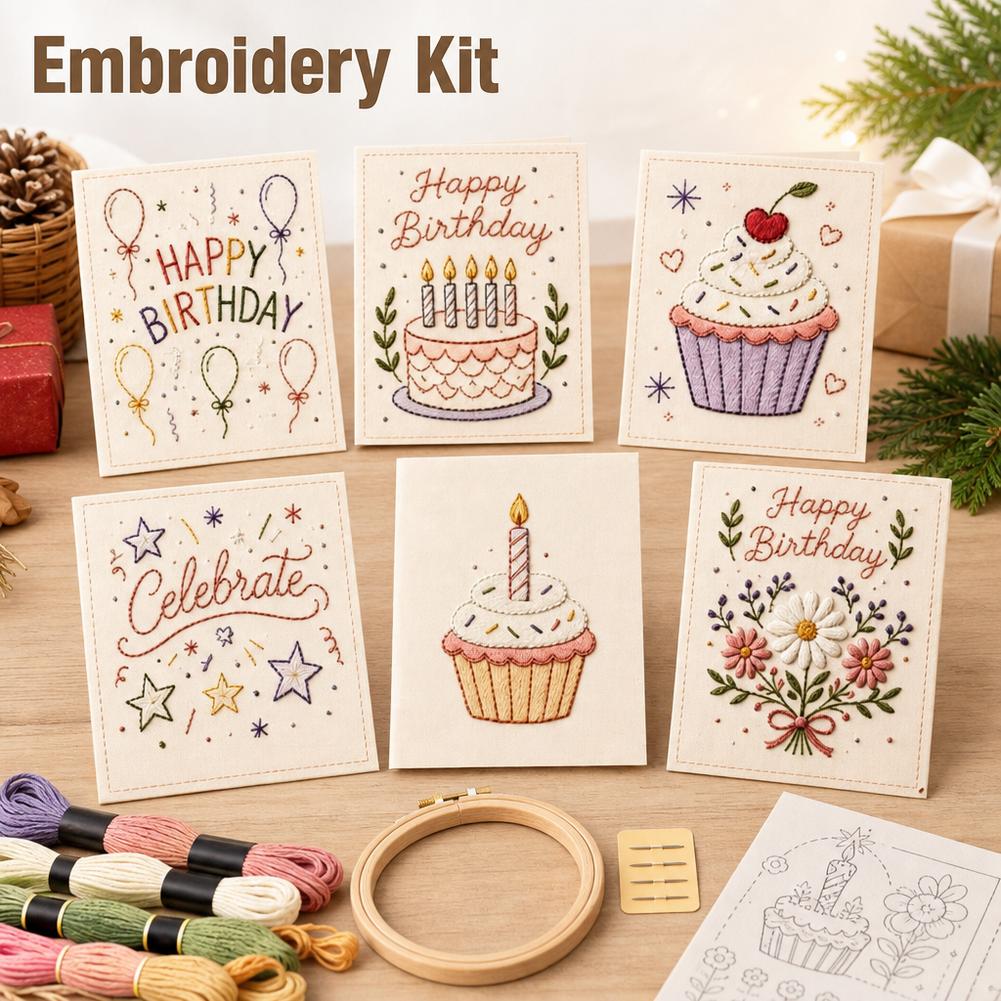자수 키트, DIY 스티치 카드 만들기, 미리 인쇄된  - Embroidery Xmas Kits 리뷰 및 가격