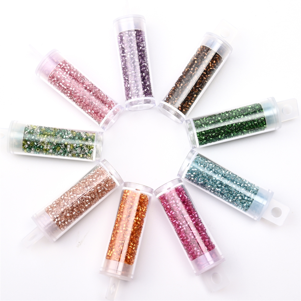 2mm 실버 색상 내부 미니 일본 비즈 유리 공예 비즈 - Embroidery Glass Beads 리뷰 및 가격