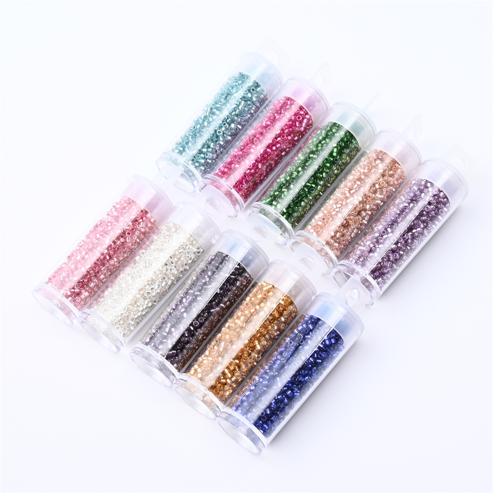 2mm 실버 색상 내부 미니 일본 비즈 유리 공예 비즈 - Embroidery Glass Beads 리뷰 및 가격