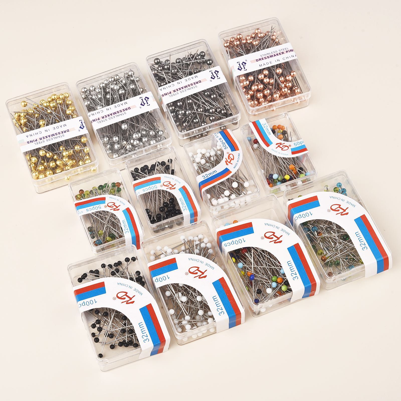 50/100Pcs 패션 바느질 바늘 컬러 유리/도자기  - Embroidery Glass Beads 리뷰 및 가격