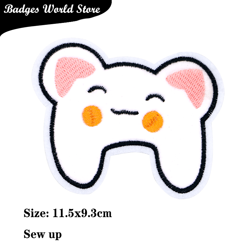 귀여운 흰색 갈색 곰 안경 고양이 셔닐 아이콘 타올 자 - Embroidery Viewer 리뷰 및 가격