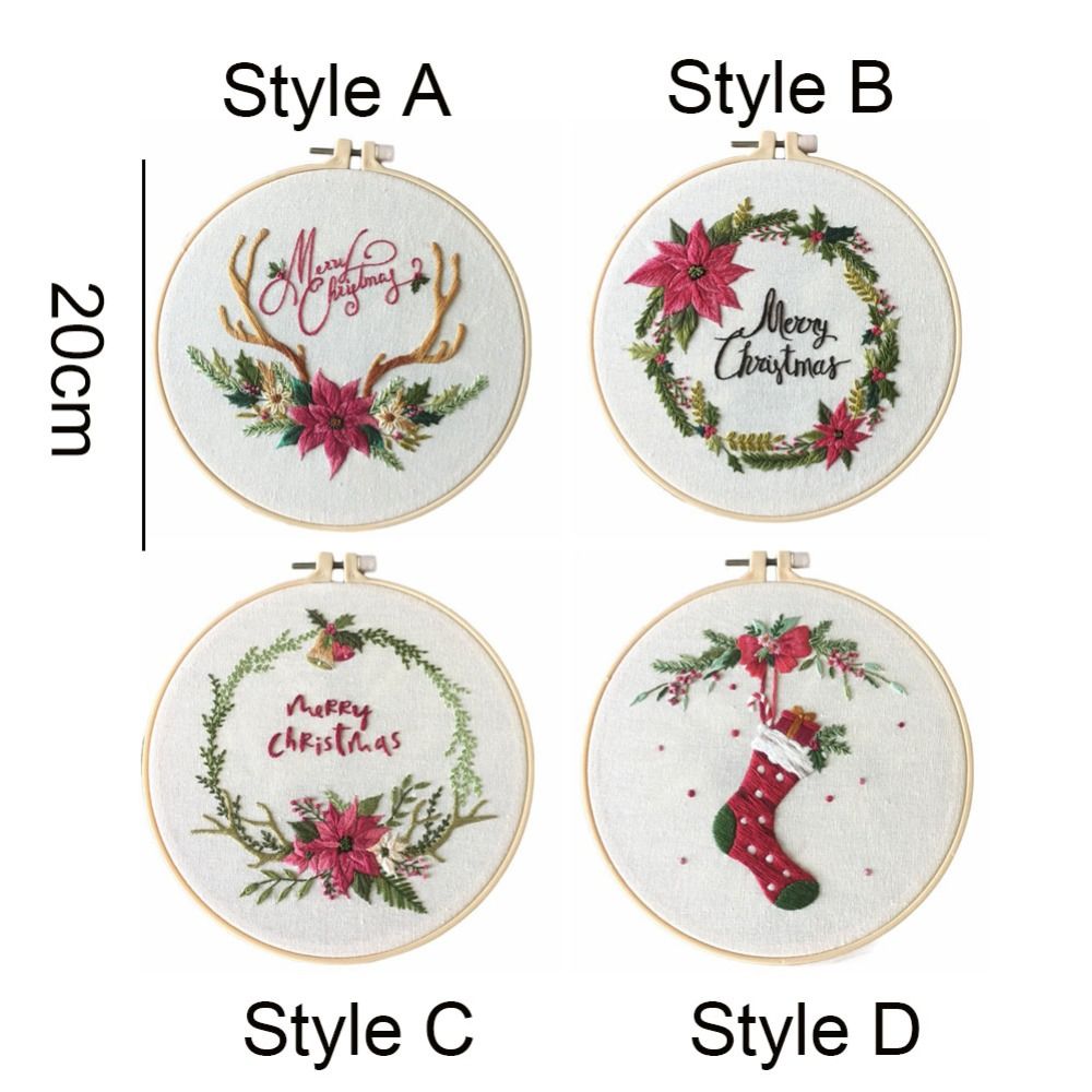 크리스마스 선물 DIY 크리스마스 자수 키트 꽃 화환  - Embroidery Xmas Kits 리뷰 및 가격