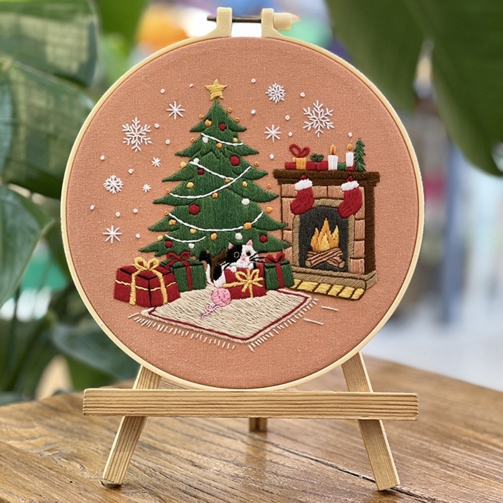 수제 크리스마스 자수 키트: 눈사람, 트리, 산타클로스 - Embroidery Xmas Kits 리뷰 및 가격