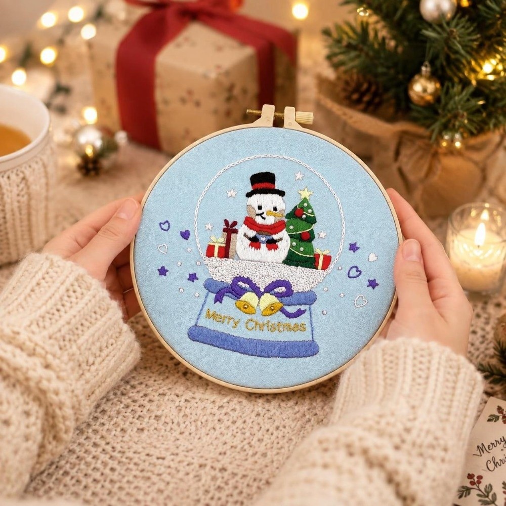 수제 크리스마스 자수 키트: 눈사람, 트리, 산타클로스 - Embroidery Xmas Kits 리뷰 및 가격
