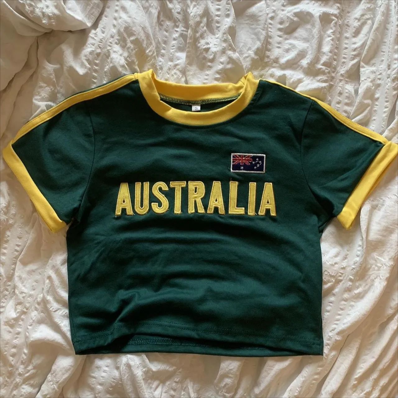 Y2k 미적인 여성 호주 자수 티셔츠, 고딕 크롭 탑, - Embroidery In Australia 리뷰 및 가격