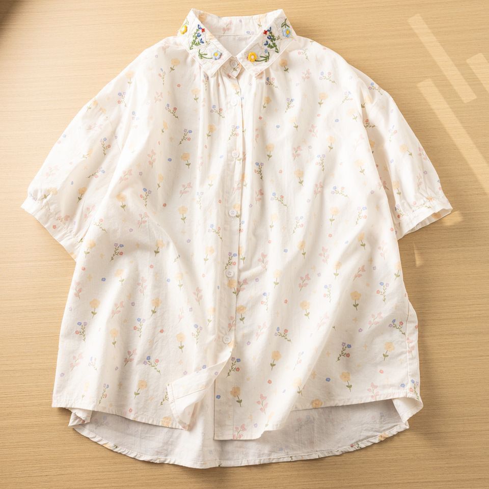 여성용 여름 플로럴 프린트 셔츠 특가 판매, 넉넉한 사 - Embroidery Men Shirt 리뷰 및 가격