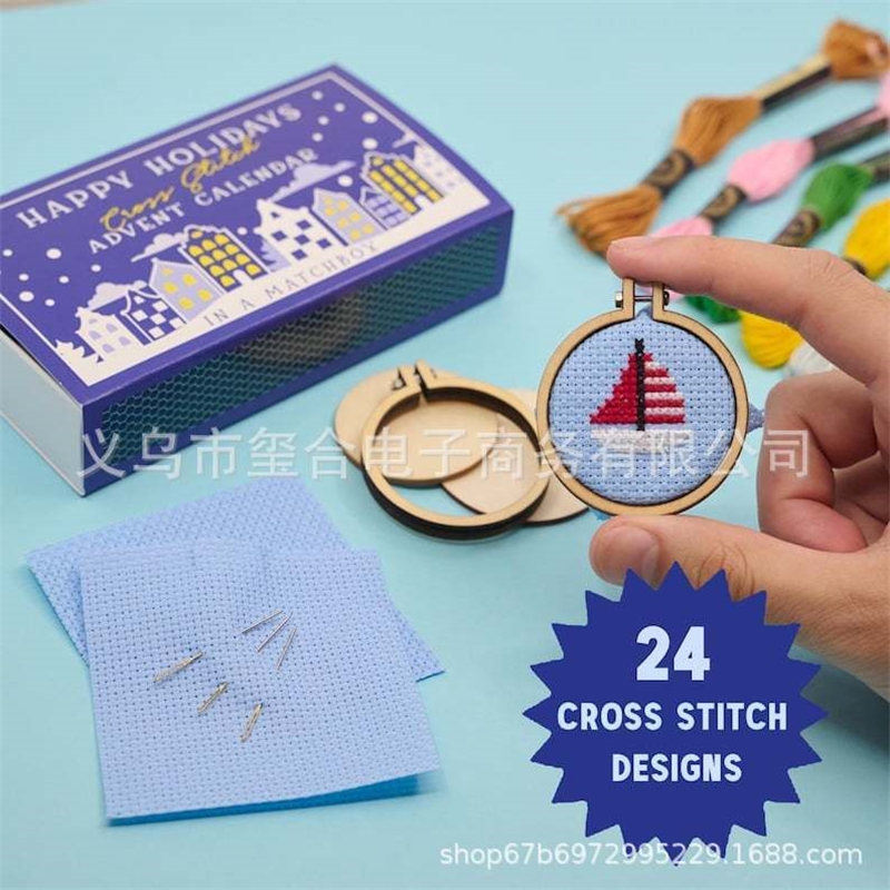 DIY 크리스마스 크로스 스티치 어드벤트 캘린더 키트  - Embroidery Xmas Kits 리뷰 및 가격